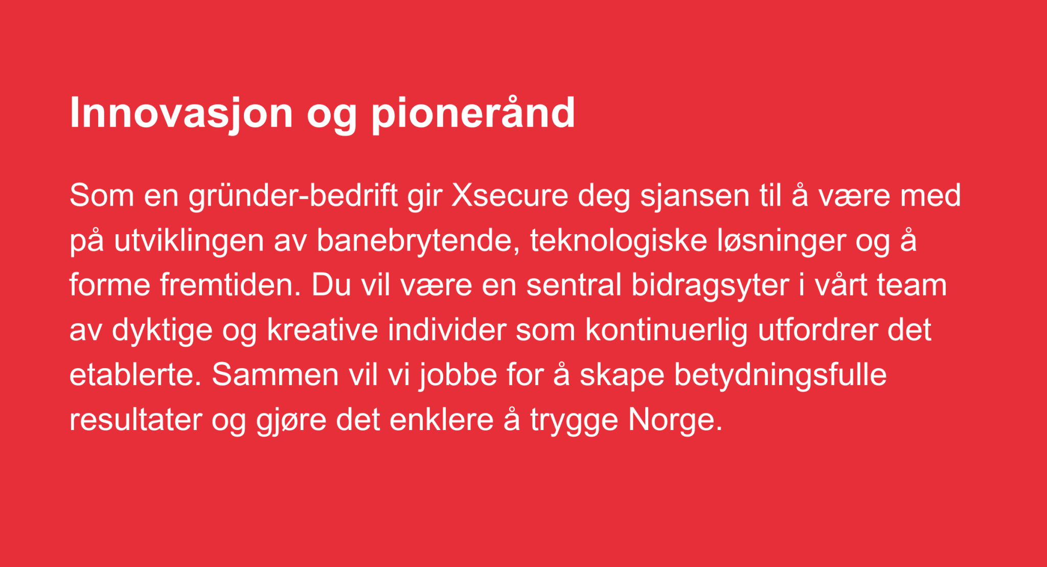 Innovasjon og pionerånd