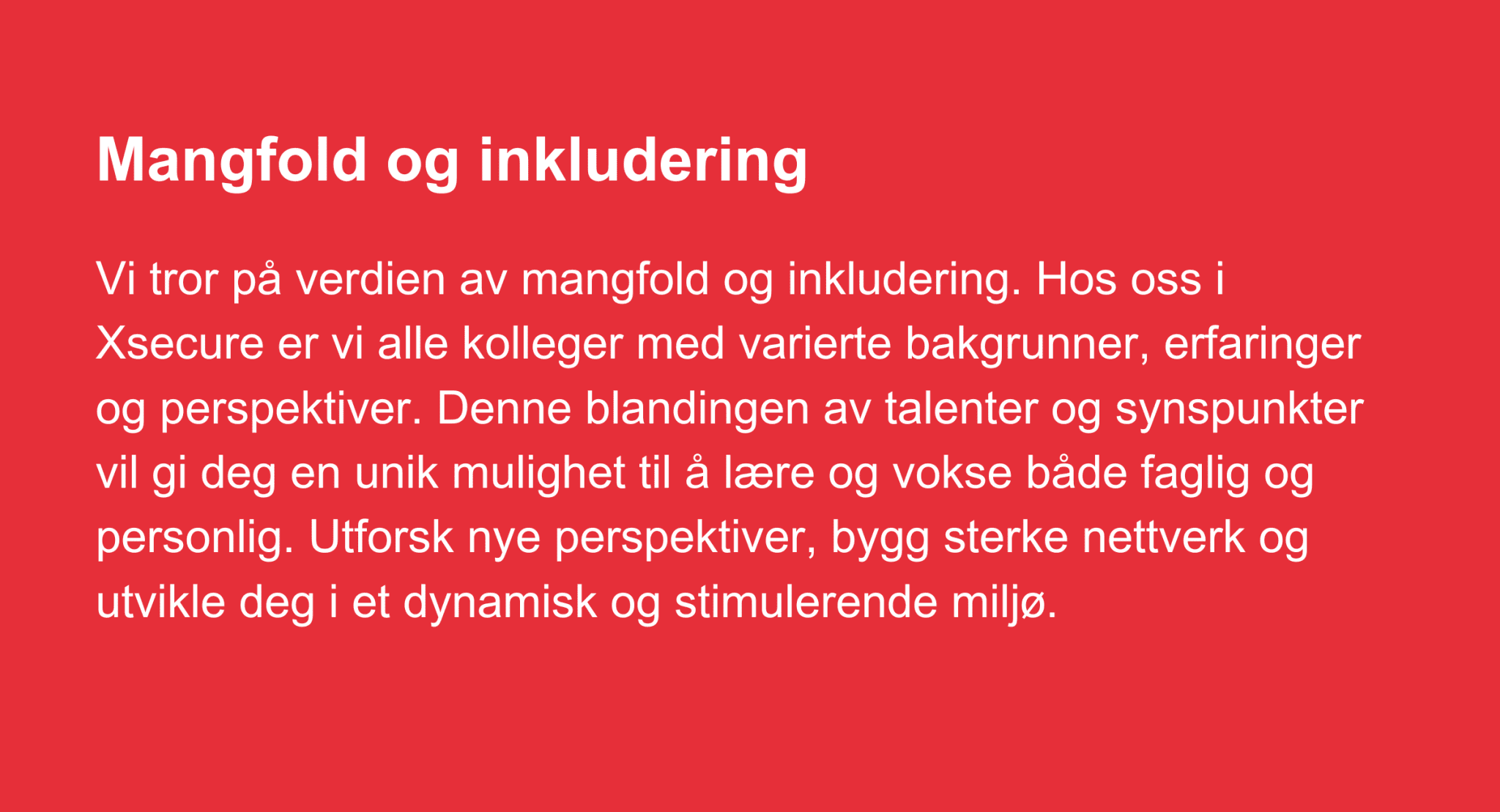 Mangfold og inkludering